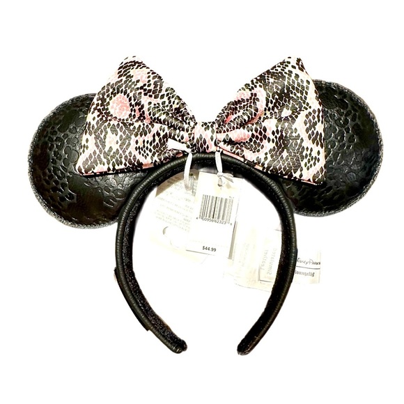 Authentic Disney Loungefly Animal Kingdom Black & Pink Minnie Ears - NWT - Picture 1 of 4